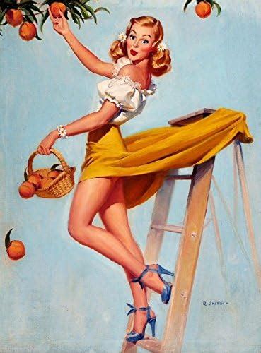 1940s Pin Up Girl What A Peach Picture Poster Print Art Pin