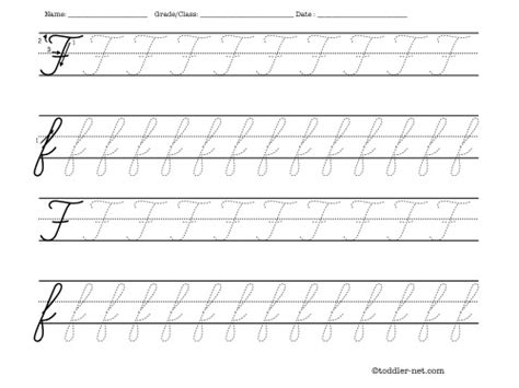 tracing worksheet cursive letter