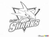 Sharks Jose San Hockey Draw Logos Drawing Nhl Drawdoo Tutorials sketch template