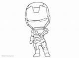 Iron Man Chibi Pages Coloring Cute Kids Printable Color sketch template