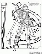Coloring Thor Pages Kids Witch Scarlet Asgard Prince Printable Avengers sketch template