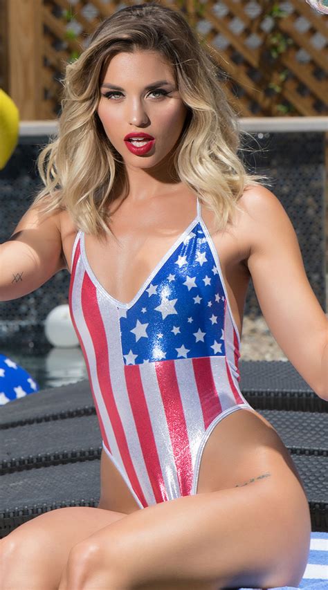 high hip flag one piece 80 s flag one piece 4th of july