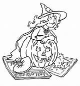 Halloween Colour Colorings Size Big Print Her Witch Nice Open Click Will sketch template