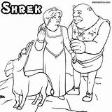 Shrek Coloring Pages Fiona sketch template