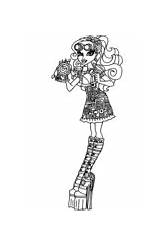 Robecca Monster High Coloring Steam sketch template
