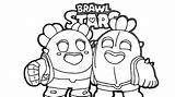 Spike Sakura Brawl Stars sketch template