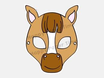 horse mask printable coloring page  kids