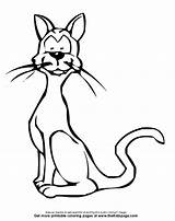 Coloring Cartoon Pages Cat Comments Coloringhome sketch template