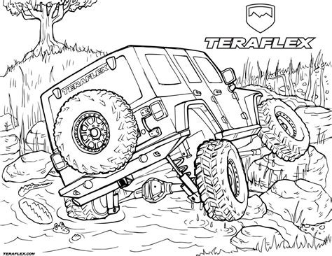printable jeep coloring pages coloring pages