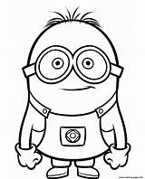 Minion Coloring Despicable Pages Smiley Printable Print Color sketch template