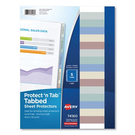 protect  tab top load clear sheet protectors wfive tabs letter