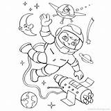 Astronaut Astronauts Ufo sketch template