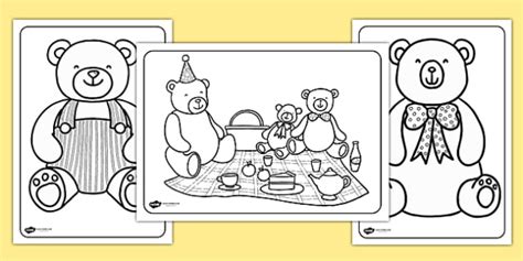 teddy bears picnic colouring pages teddy bear colouring bear