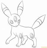 Umbreon Coloring Online Pages Color sketch template