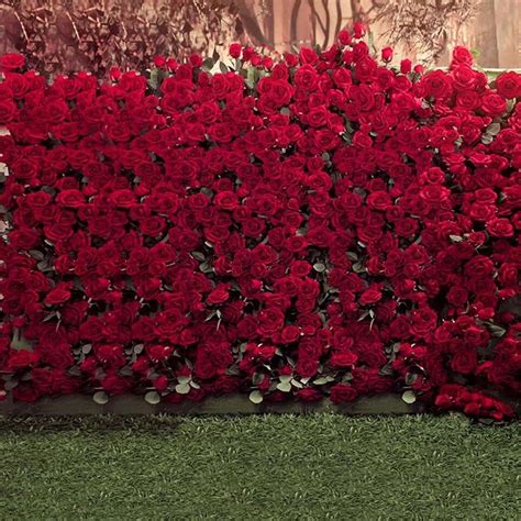 digital printed red roses wall wedding photography backdrops