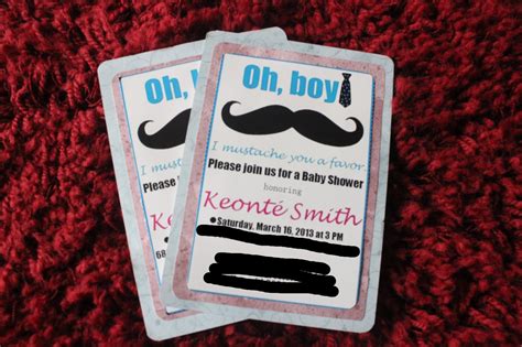 diy simple  man mustache baby shower save  date magnets