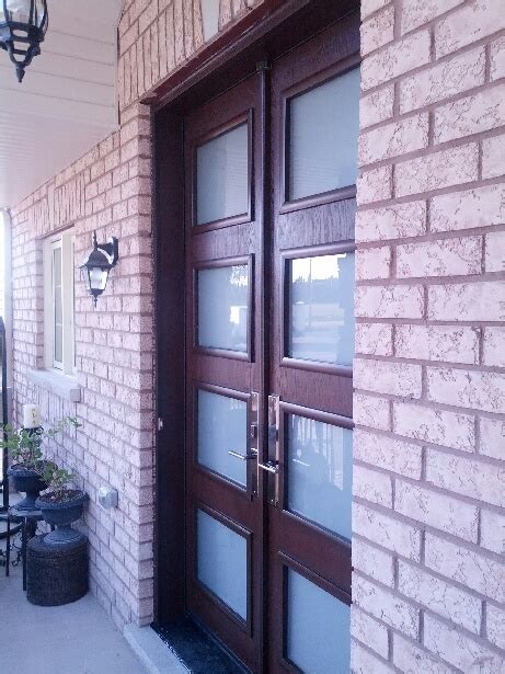 Fiberglass Doors- Custom Modern Double Front Entry Doors