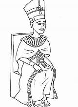 Nefertiti Coloring Para Pages Egypt sketch template