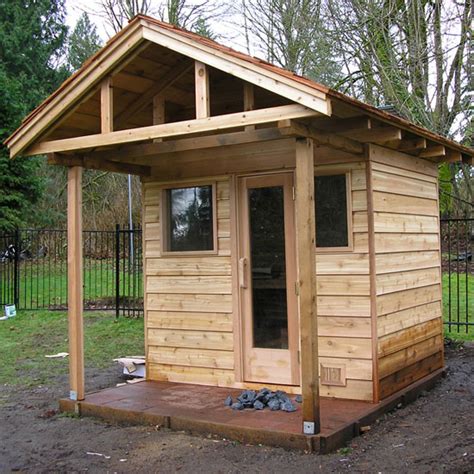 outdoor sauna kit heater accessories porch roof