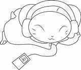 Listening Music Hamtaro Coloring Pages Categories Coloringonly sketch template