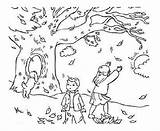 Coloring Pages Fall Kids Autumn Season Landscape Forget Supplies Don sketch template