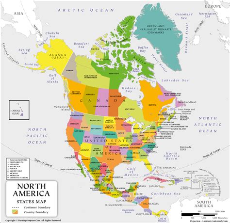 north america state map north america map  states  provinces