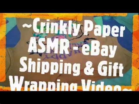 crinkly paper asmr ebay shipping gfit wrapping youtube