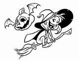 Halloween Witch Pumpkin Coloring Coloringcrew sketch template