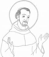 Francis Assisi Catholic Hurt Coloringhome Saints Mind Becky sketch template