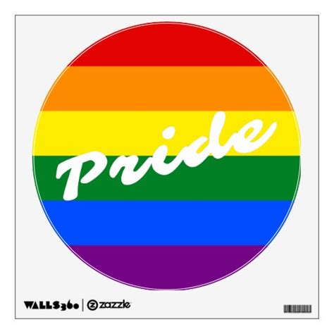 pride logo lgbt  stripe rainbow gay pride flag room sticker zazzle