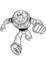Coloring Pages Lightyear Buzz Color Kids sketch template