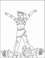 Coloring Cheerleading Pages Cheer Pom Cheerleader Sheets Print Cheerleaders Color Drawing Barbie Bratz Poms Team Printable Kids Girls Megaphone Football sketch template