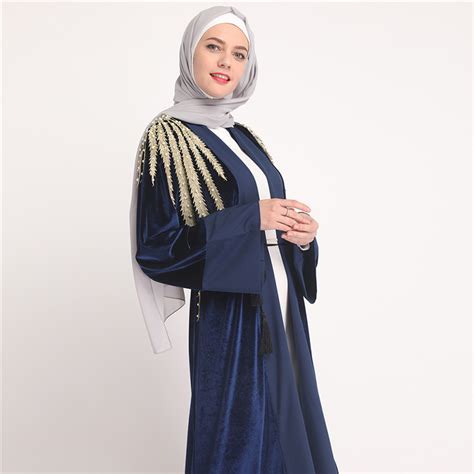 2019 wholesale dubai abaya islamic modest clothing women velvet abaya