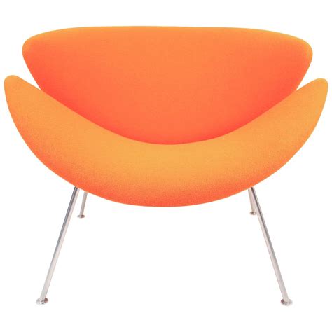Vintage F437 Orange Slice Chair By Pierre Paulin For Artifort 1960 At