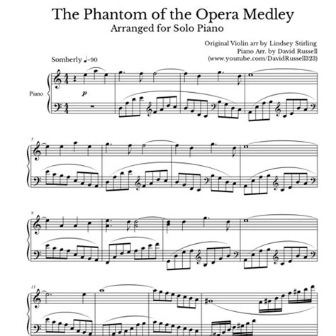 Stream Phantom Of The Opera Medley Piano Solo By Lindsey Stirling Piano