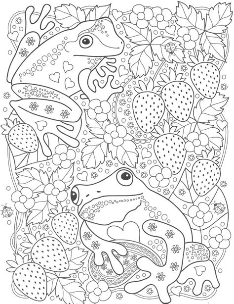 frogs   garden coloring pages