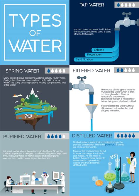 types  water infographic