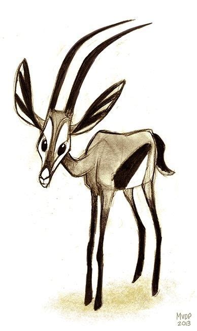 gazelle sketch  sketchinthoughts  deviantart animal drawings