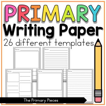 writing paper templates   primary pieces teachers pay teachers
