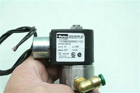 parker snkn inline stainless steel fluid control valve  dc  npt ebay