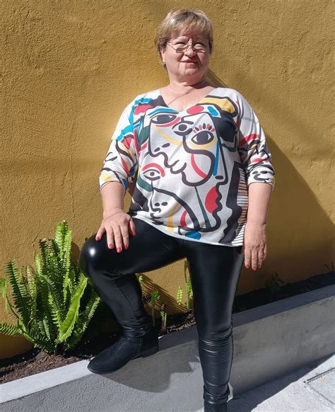 Bbw Gilf In Leather Leggings R Gilf