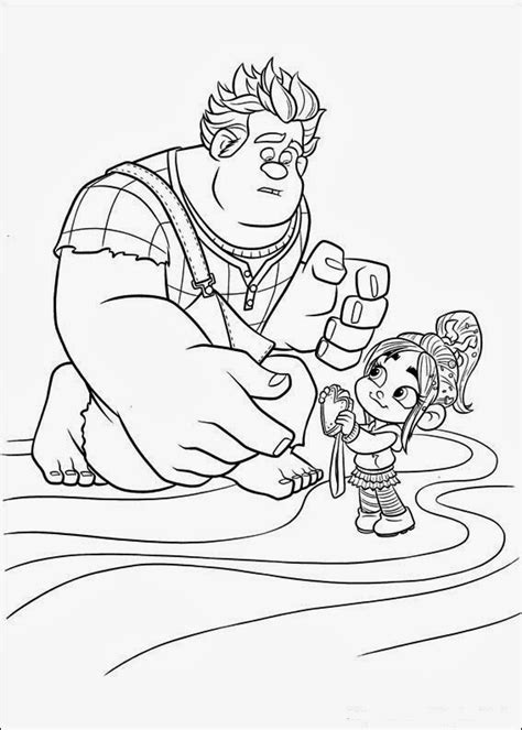 fun coloring pages wreck  ralph coloring pages
