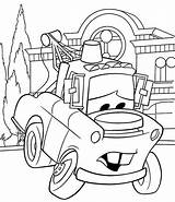 Disney Mater Coloring Car Sheet Pages Pixar sketch template