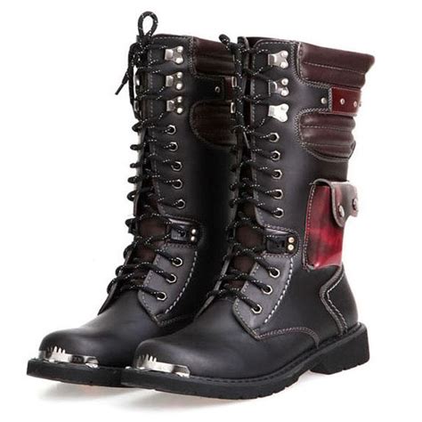 Motorcycle Boots Male Shoes Men S Army Military Boots 2020