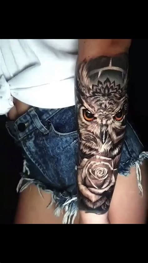 Pin By Stacey Cardenas On Tattoos And Piercings Owl Tattoo Sleeve