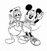 Mickey Coloring Friends His Color Pages Disney Kids Simple Print sketch template