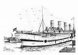 Britannic Pages Hmhs Coloring Southampton Titanic Deviantart Template sketch template