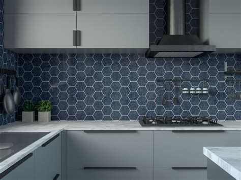 blue backsplash tile ideas  bring  kitchen   heights