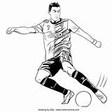 Ronaldo Cristiano Cr7 Ausmalen Fussball Färben sketch template