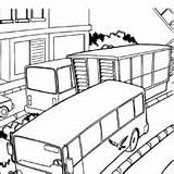 Bus City Station Coloring Pages Netart sketch template